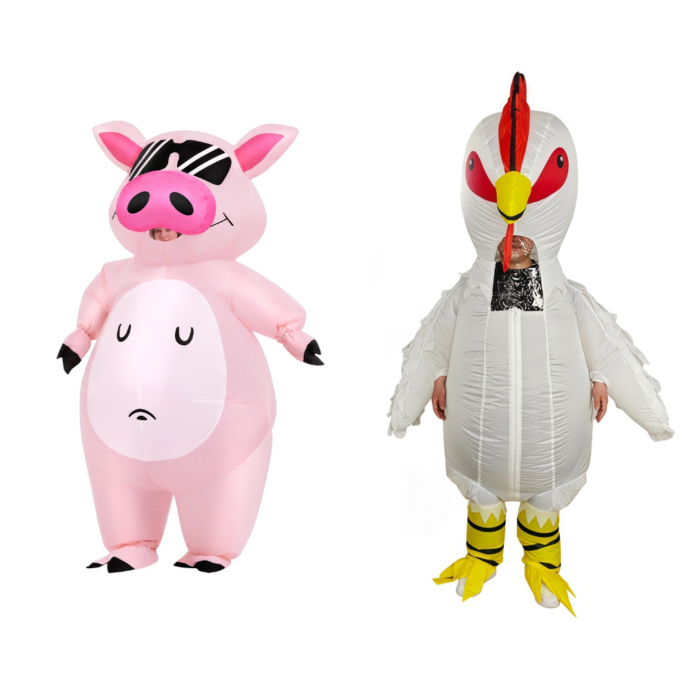 Costumes - Costume gonflable de porcelet de dessin