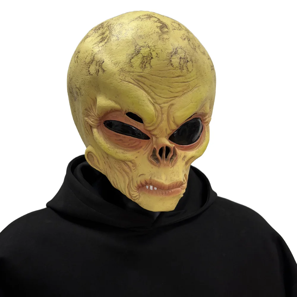 Latex Alien Mask Realistic - Masque de crâne d'alien amusant, cosplay
