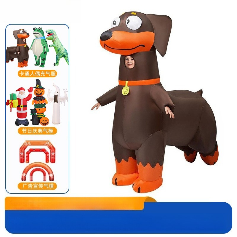 Costumes - Costume gonflable complet de teckel, tenue