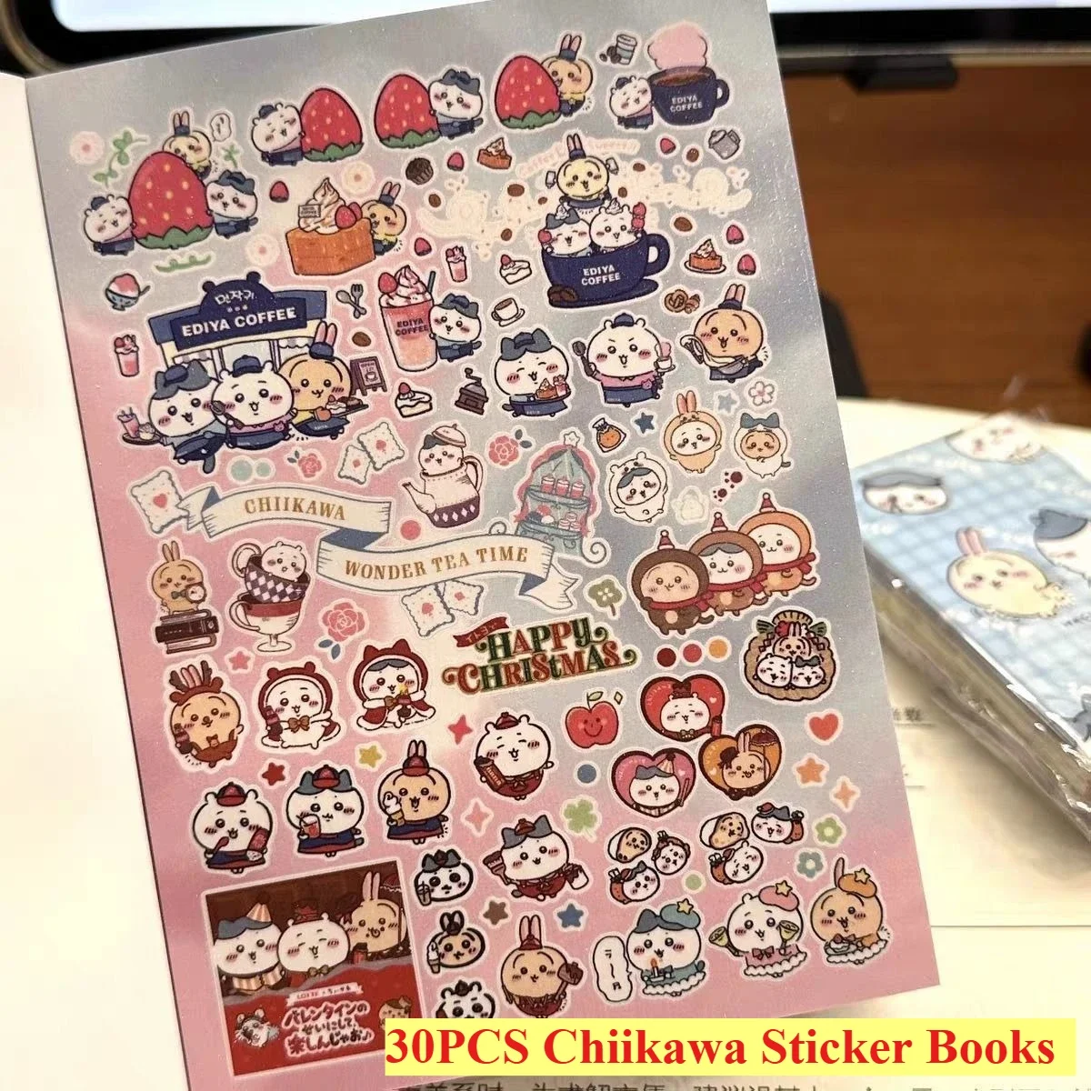 Novelty Gifts - 30 pages d'autocollants Chiikawa mignons, livres