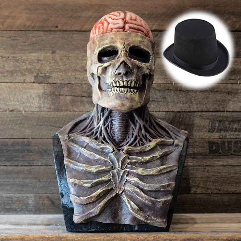 Led Purge Mask Halloween - Masque de squelette de cerveau effrayant,
