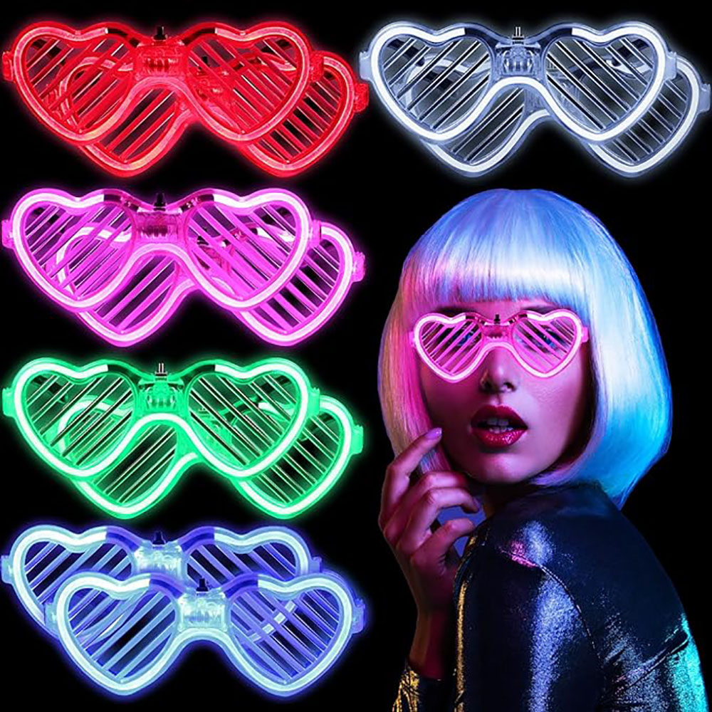Glow In The Dark Party Glasses - Lunettes de soleil Led néon pour