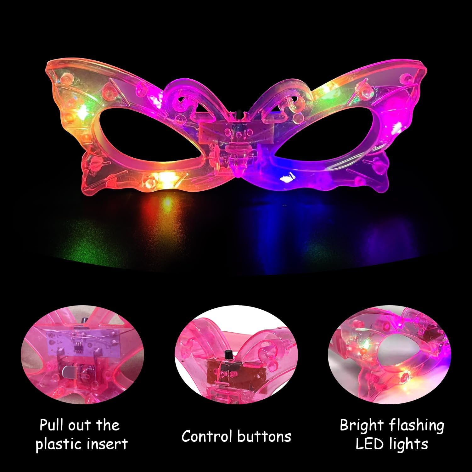 12 paires de lunettes lumineus - Glow In The Dark Party Glasses avis et prix