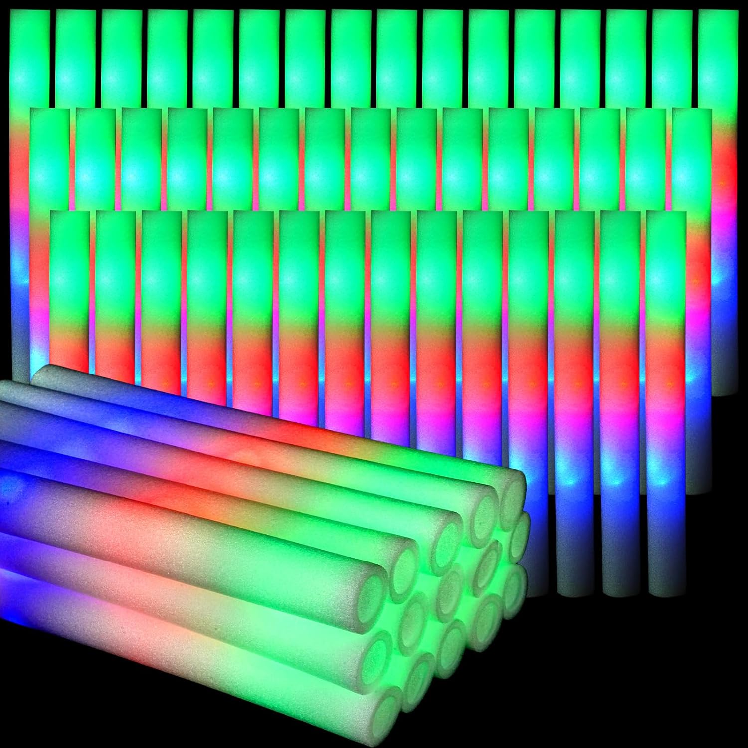 Bâtons lumineux en mousse avec - Flashing Led Foam Sticks Party avis et prix