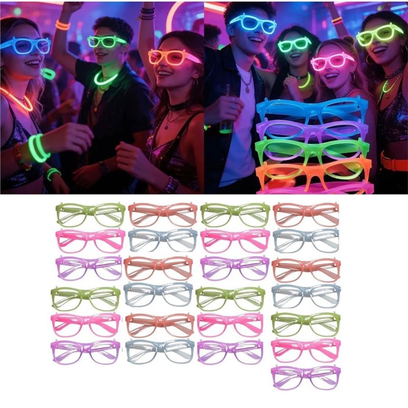 Lunettes phosphorescentes WCS- - Glow In The Dark Party Glasses avis et prix