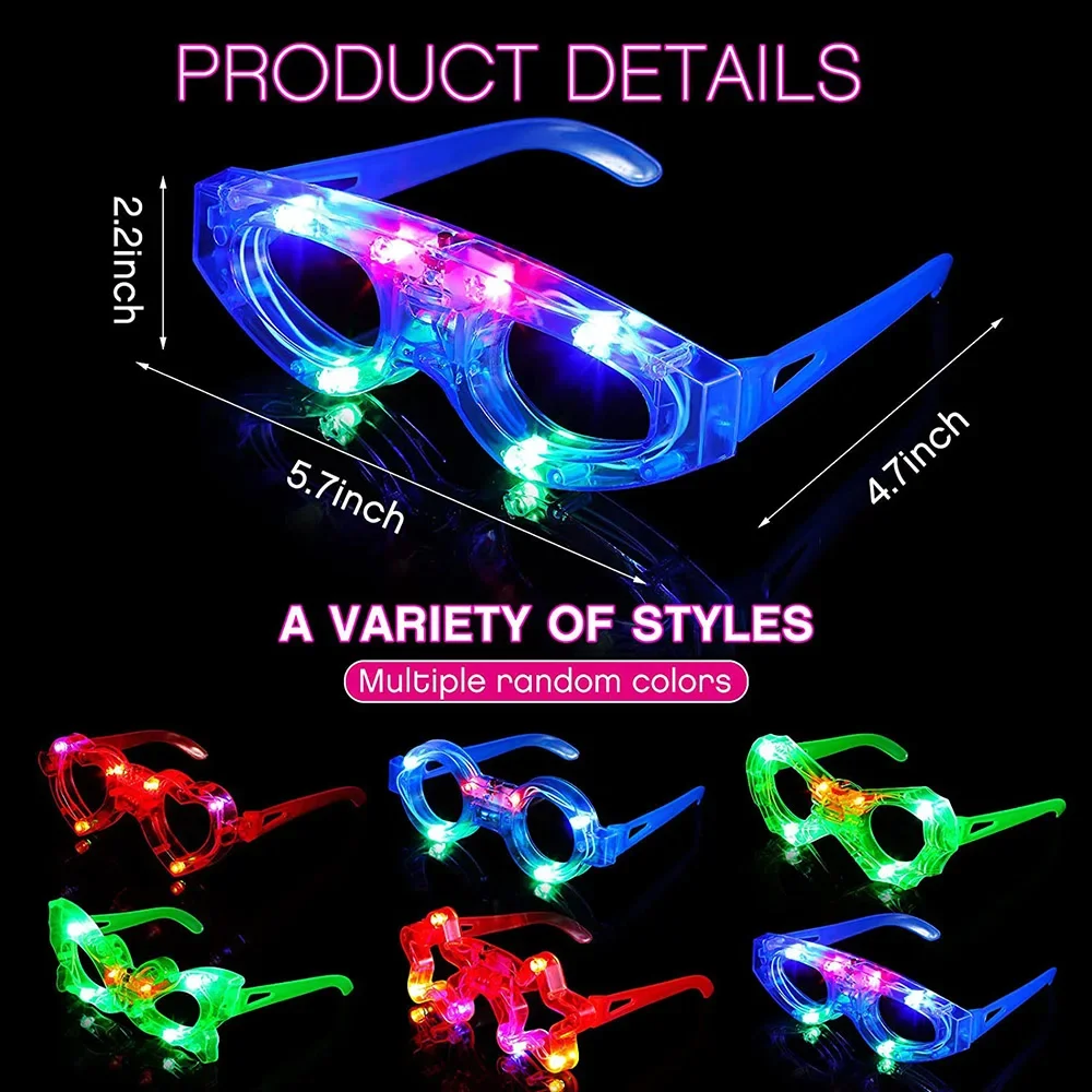 Lunettes LED néon qui brillent - Glow In The Dark Party Glasses avis et prix