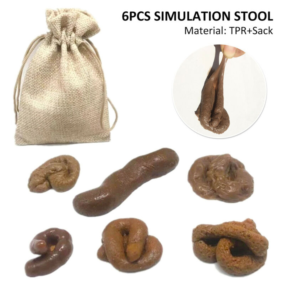 6 pièces réaliste doux faux ch - Fake Poop Gag Gift avis et prix