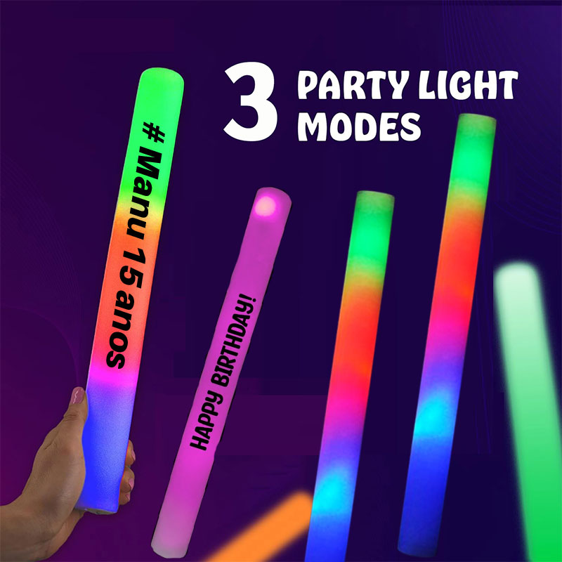 30 bâtons lumineux en mousse à - Flashing Led Foam Sticks Party avis et prix